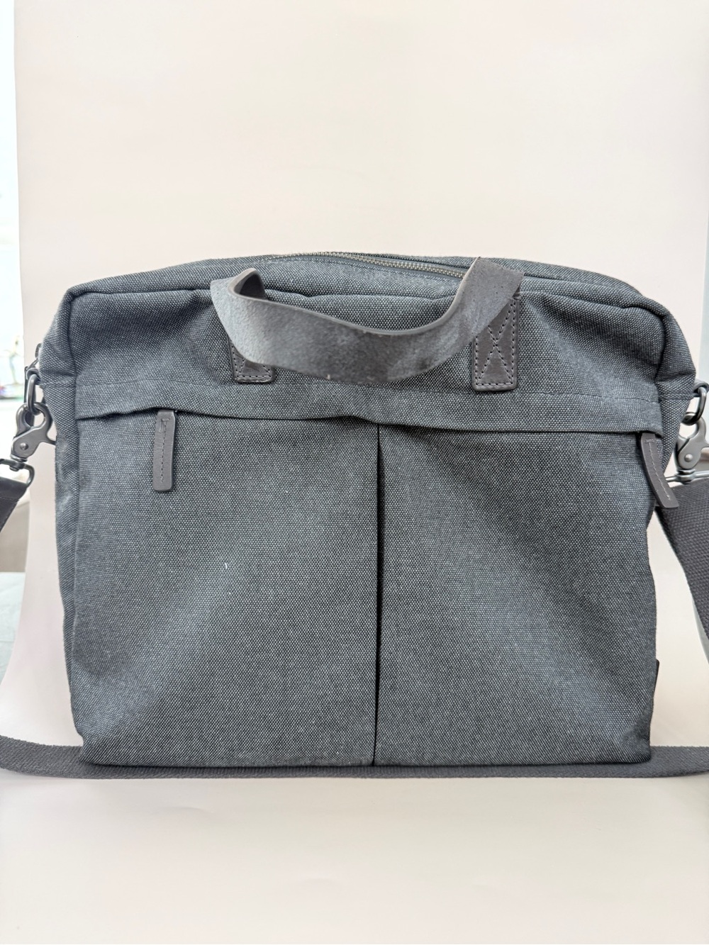 Fossil Men's Canvas Messenger Bag - Casual Work Shoulder Bag
